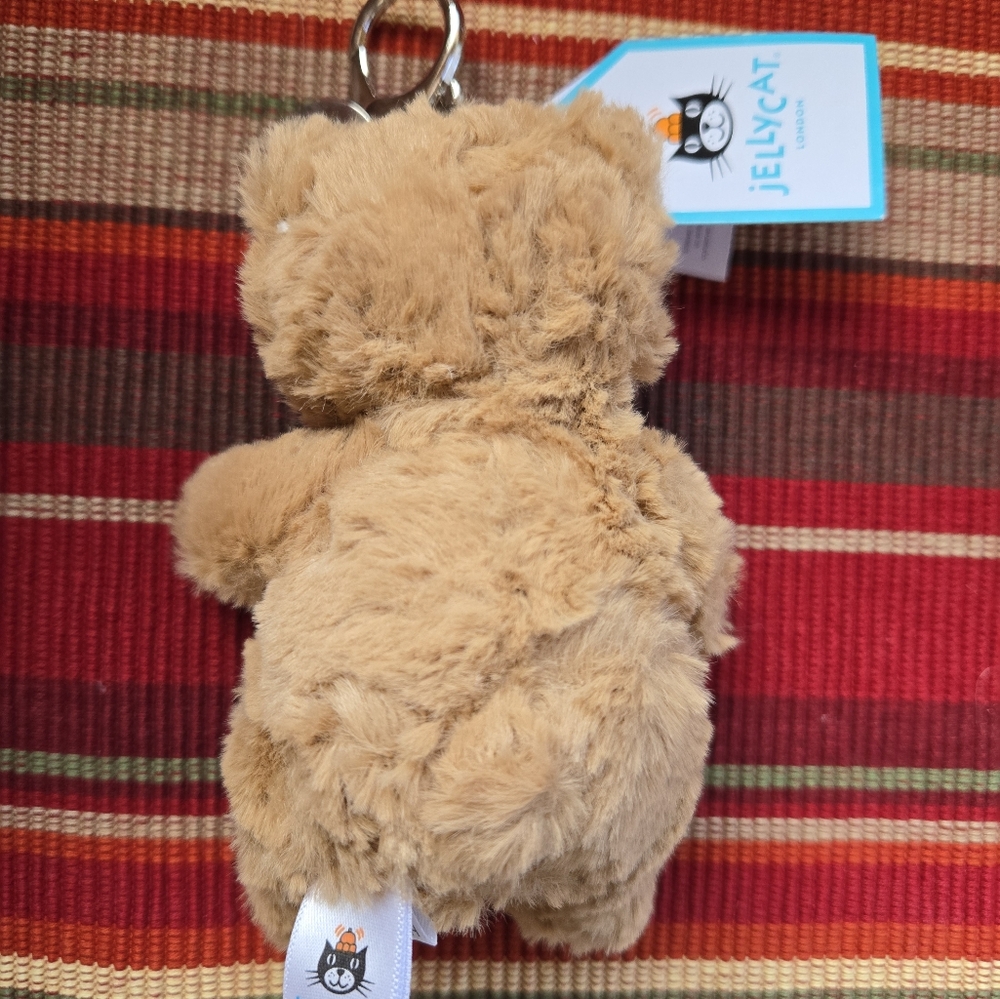 Jellycat Bartholomew Bear Bag Charm Soft amd Plush NWT - Picture 6 of 7
